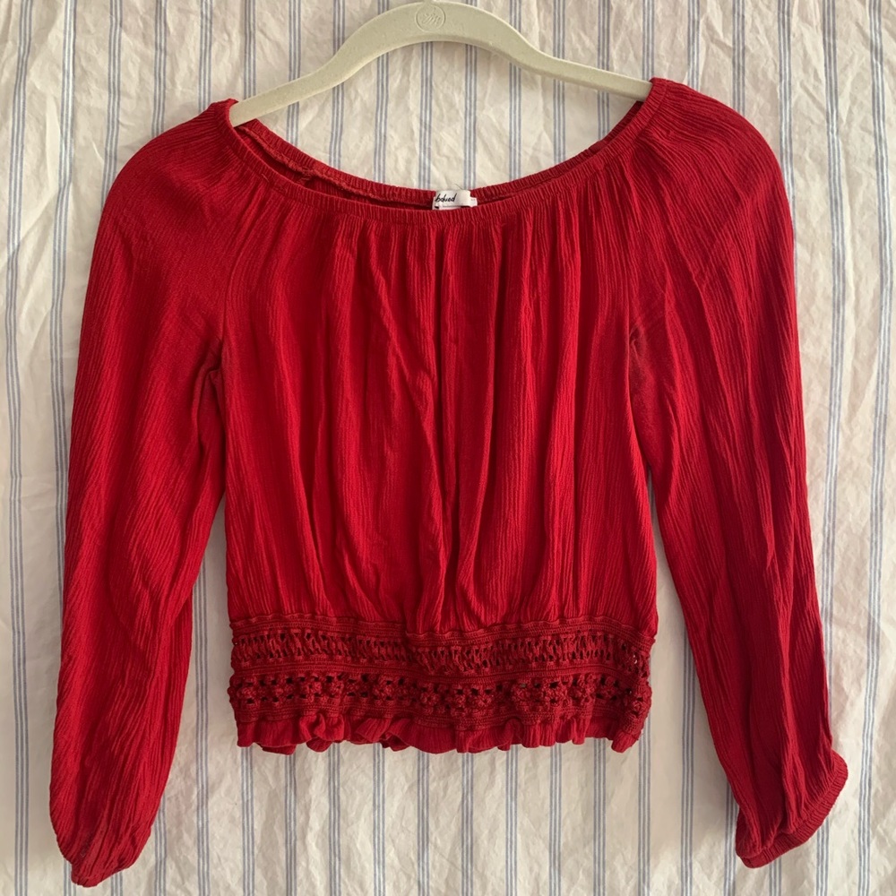 off the shoulder crop top